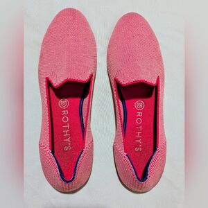 Rothy’s Loafers Poppy Pink Honeycomb Knit